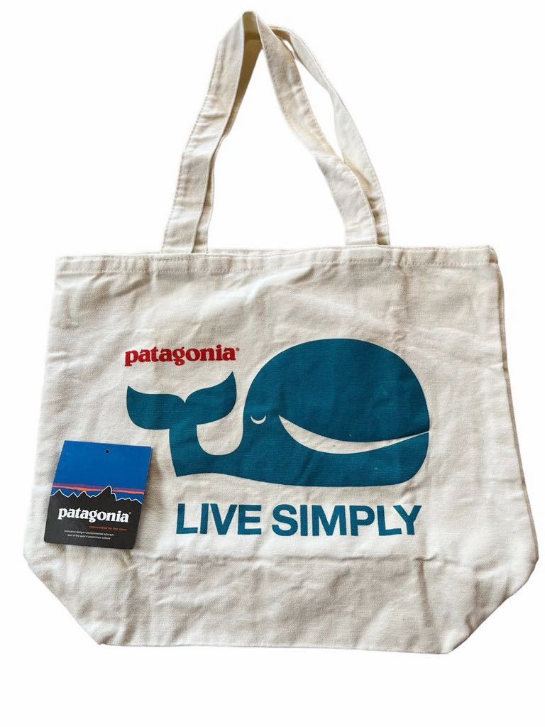 ★★★us製 patagonia パタゴニア トートバッグ LIVE SIMPLY リブシンプリー クジラ柄★★★