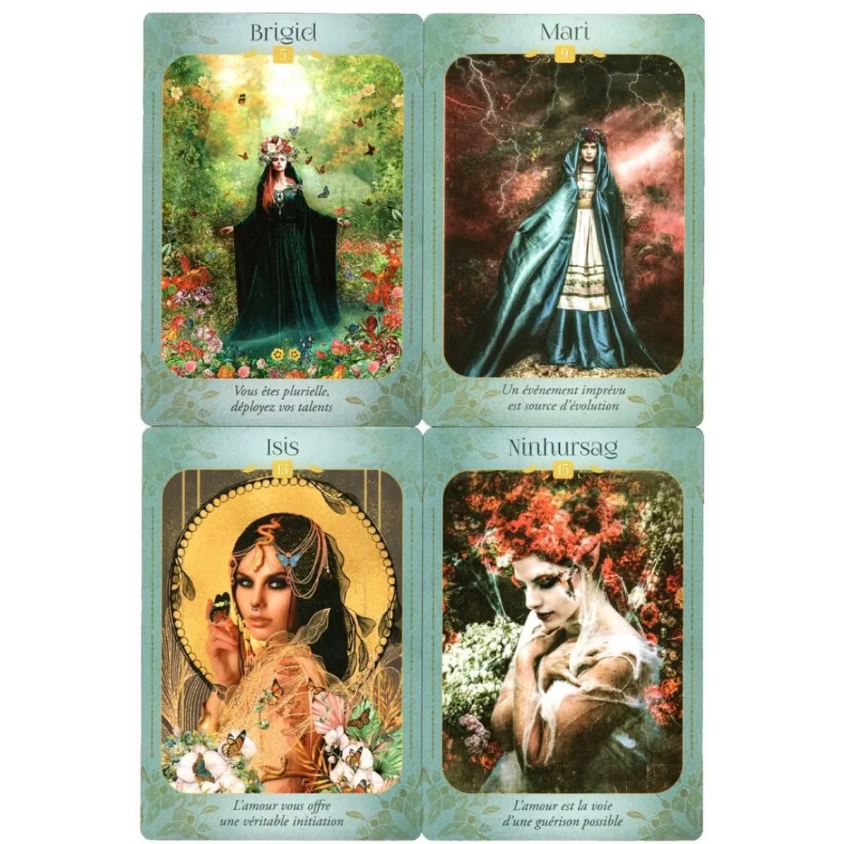 ★金縁！★ポーチ付き世界の女神たちを美しく描いたオラクルカード・タロットカード