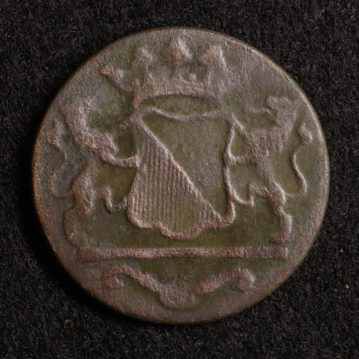 KM#118/オランダ領東インド レアな2 Duits銅貨！（1790）ユトレヒト製造[E759] 蘭印,コイン,東インド会社　_画像3