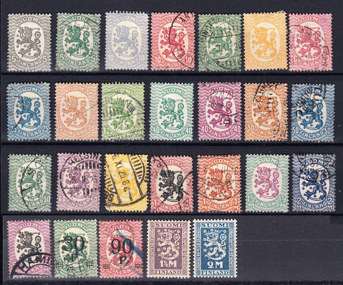 【外国切手】フィンランド 1917年シリーズ セット【状態色々】S599_画像1