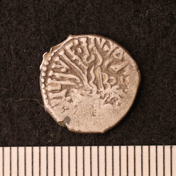 インド・スキタイ王国 西クシャトラパ ドラクマ銀貨（200-400）古代ギリシャコイン,古代ローマ[E2537]_画像2