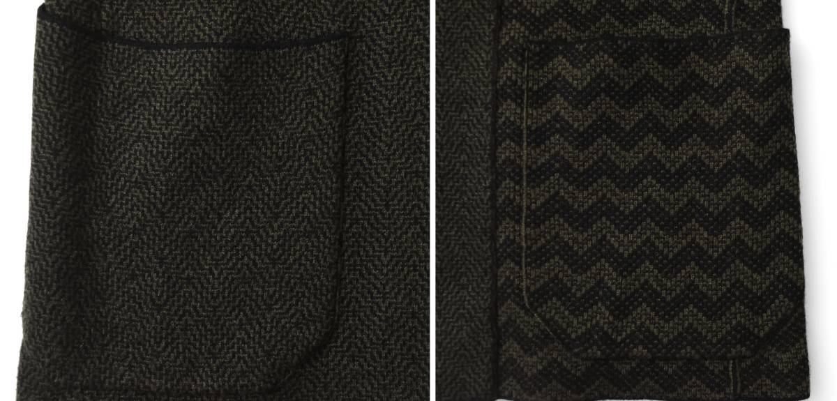 35万【MISSONI ミッソーニ 新品】◇超贅沢なカシミア100%の二重仕立て◇個性的でもシックで合わせやすい◇リーバシブルカシミアジャケット_画像8