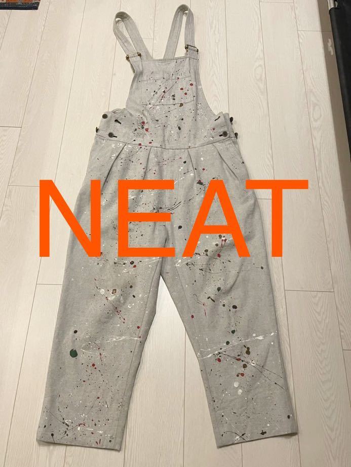 NEAT ニート CONEMILLS CANVAS OVERALL オーバーオール キャンパス生地 ペンキ M