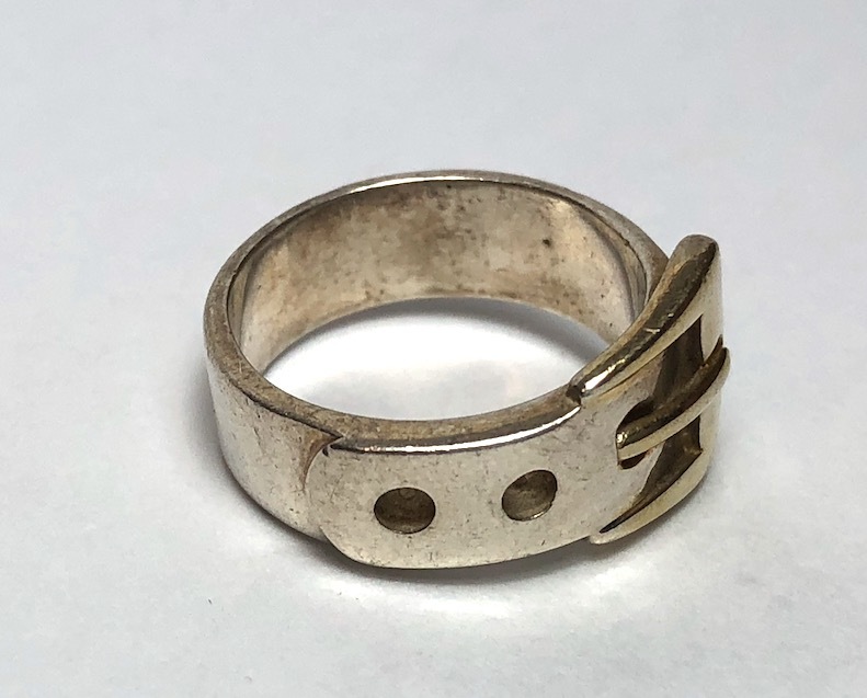  Vintage ремень кольцо кольцо серебряный производства 9 номер Boma производства #F
