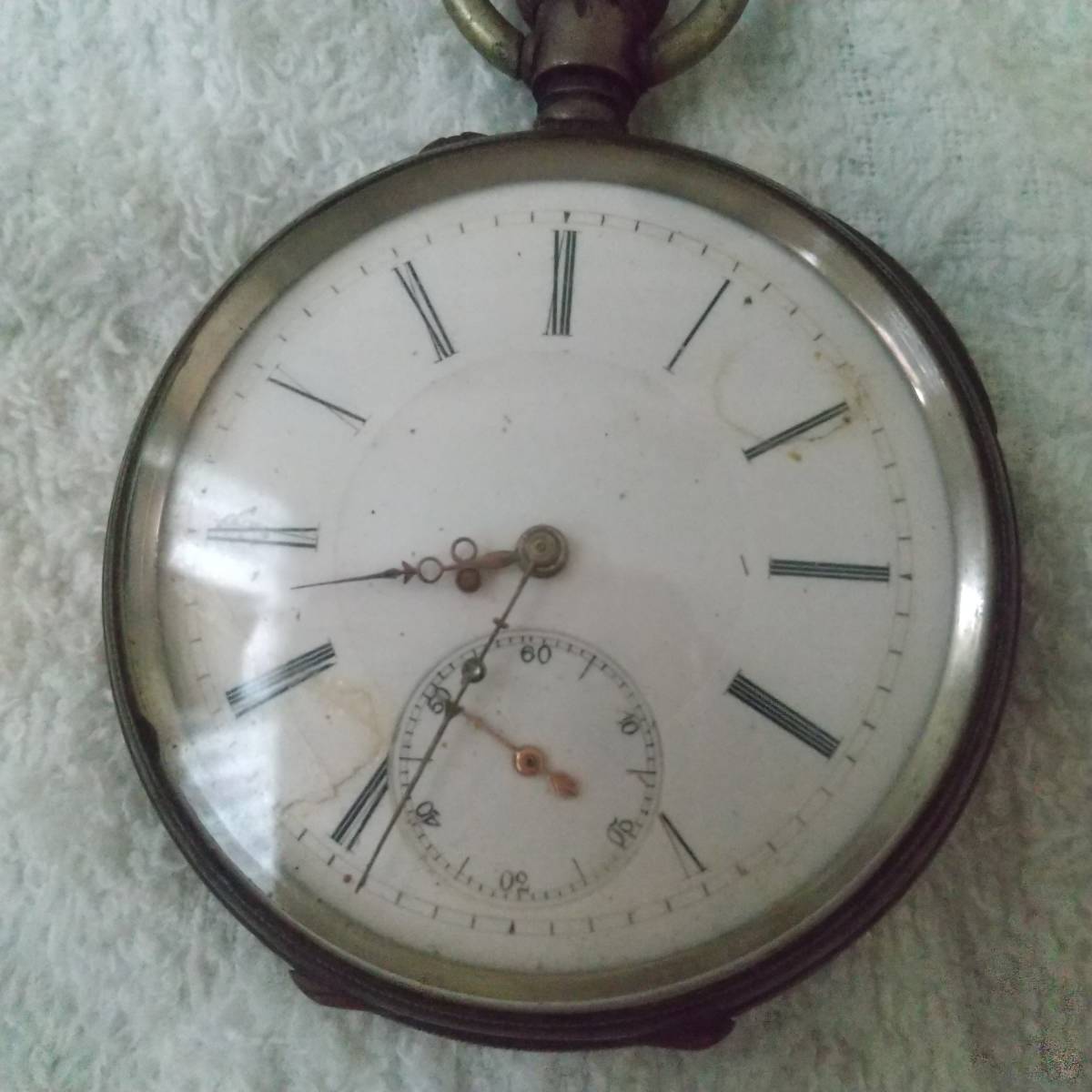 PF 0800 銀製 手巻き 商館時計 懐中時計