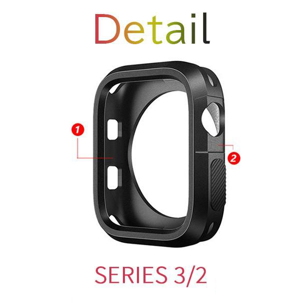 AppleWatch アップルウォッチ Cover カバー Case ケース Series3 Series2 38mm 新品 ブラック＆グリーン Black&Green バイカラー 耐衝撃_画像6