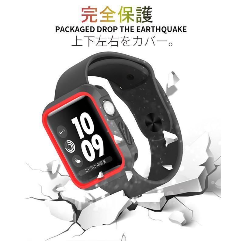 AppleWatch アップルウォッチ Cover カバー Case ケース Series3 Series2 42mm 新品 グレイ＆グリーン Gray&Green ツートーンカラー 耐衝撃_画像4