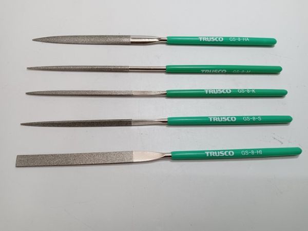  unused TRUSCO Trusco Nakayama diamond file precise for 5 pcs set (8 pcs set size )GS-8-SET(2)