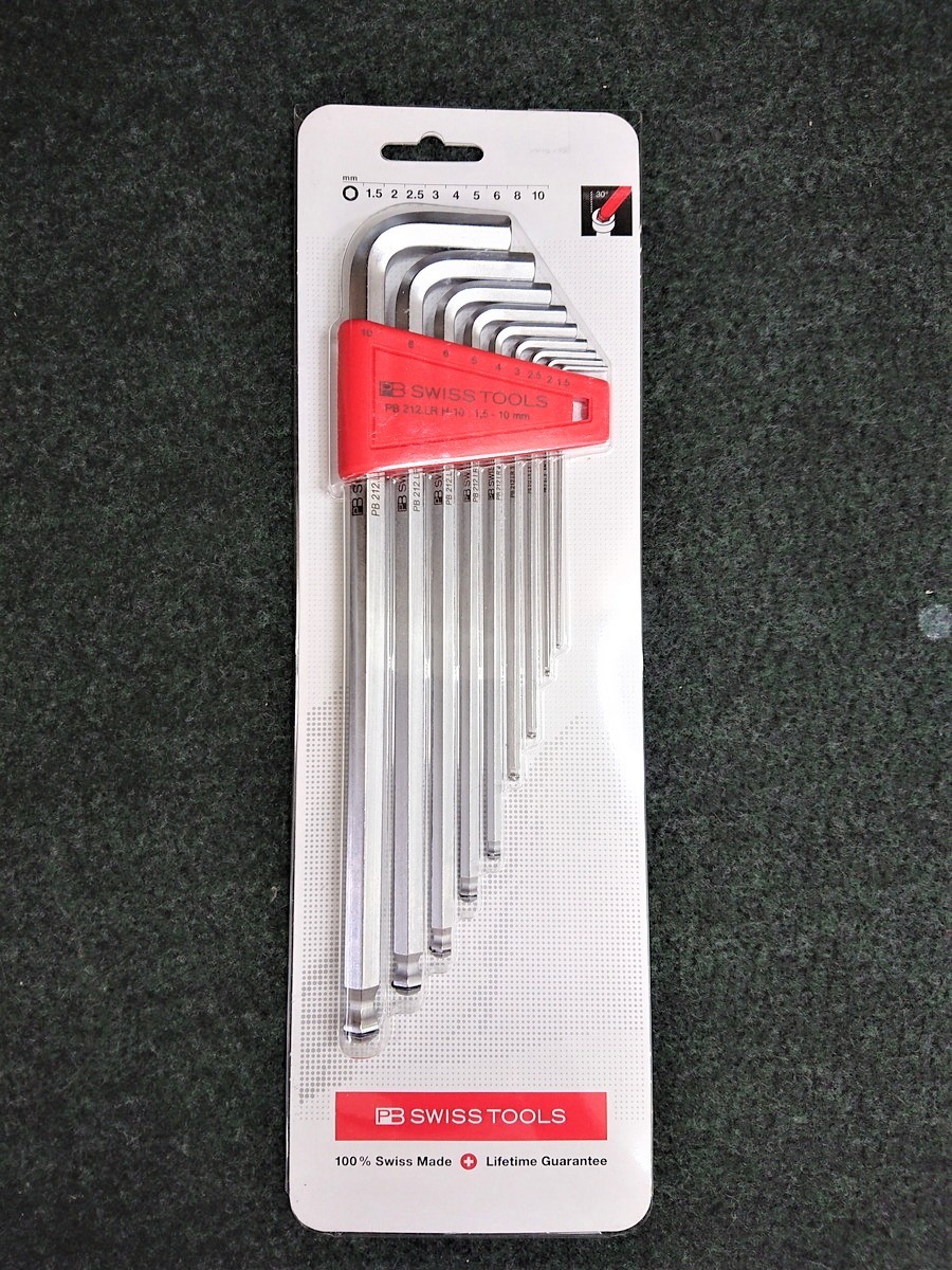 未使用 PB ピービー SWISSTOOLS スイスツールズ ボールポイント ロング六角レンチ 9本セット ヘックスレンチ PB 212.LR.H-10 CN (2)