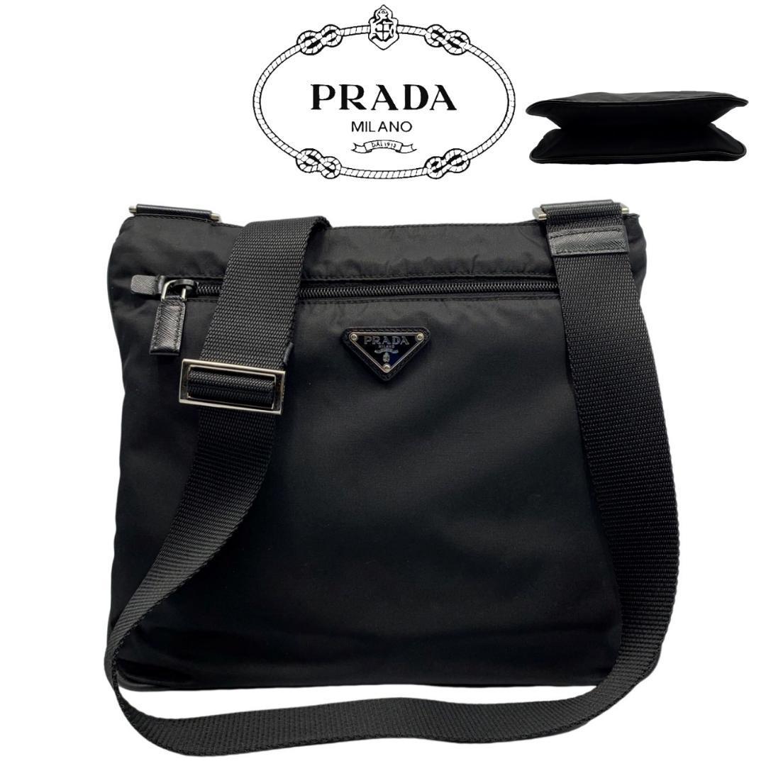 驚きの価格が実現！ PRADA 美品 プラダ ブラック メンズ レディース 黒