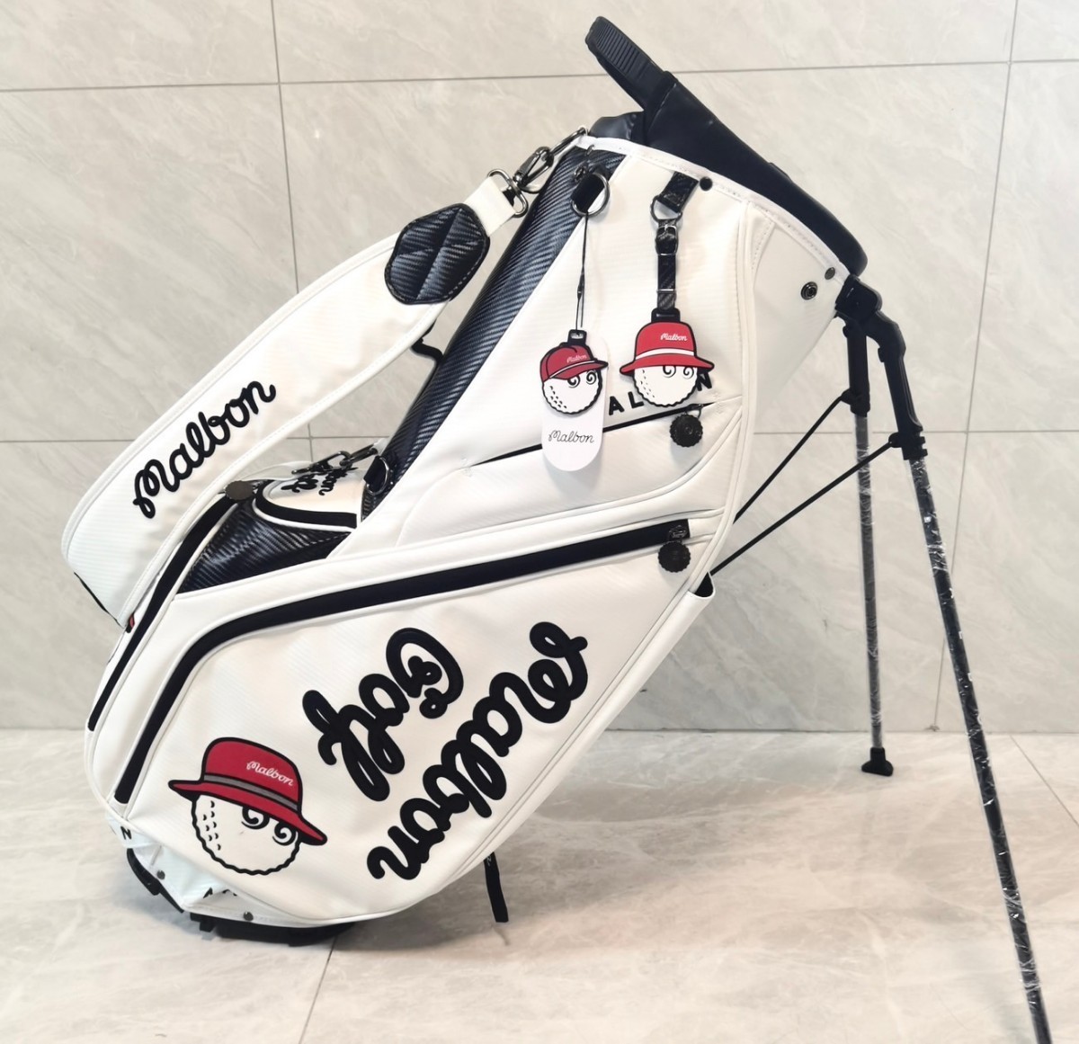新品入荷 マルボンゴルフ malbon golf キャディバッグ スタンド