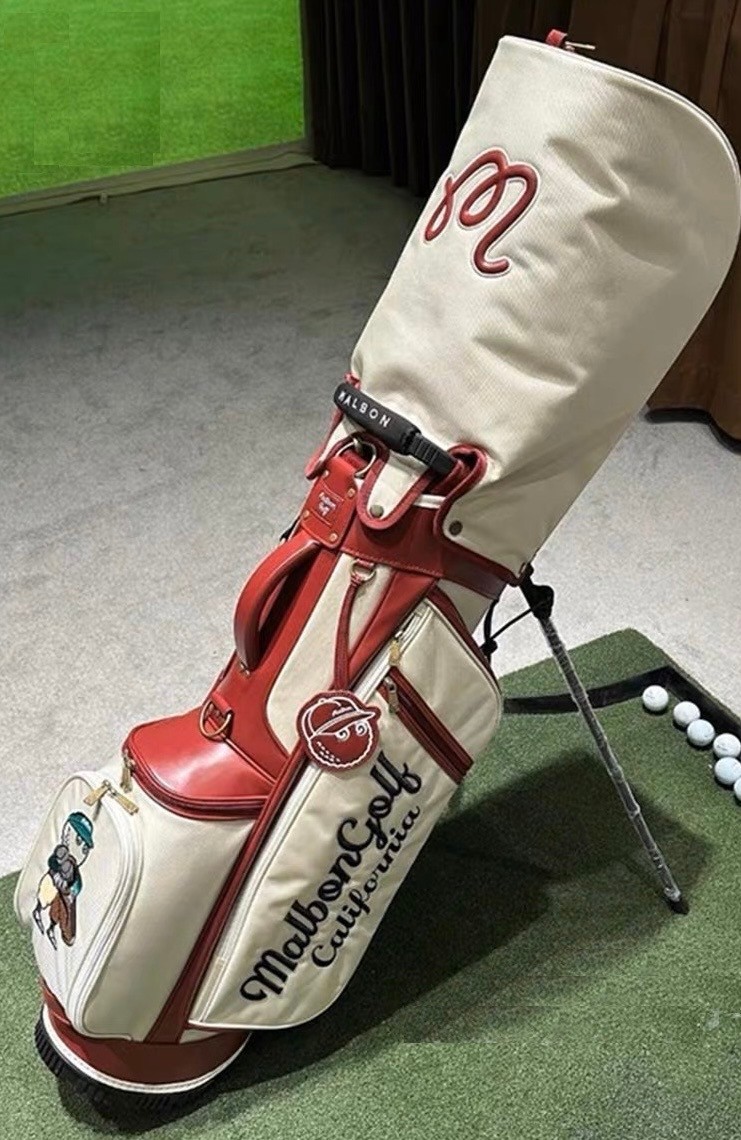 最低価格の マルボンゴルフ malbon golf キャディバッグ レッド その他