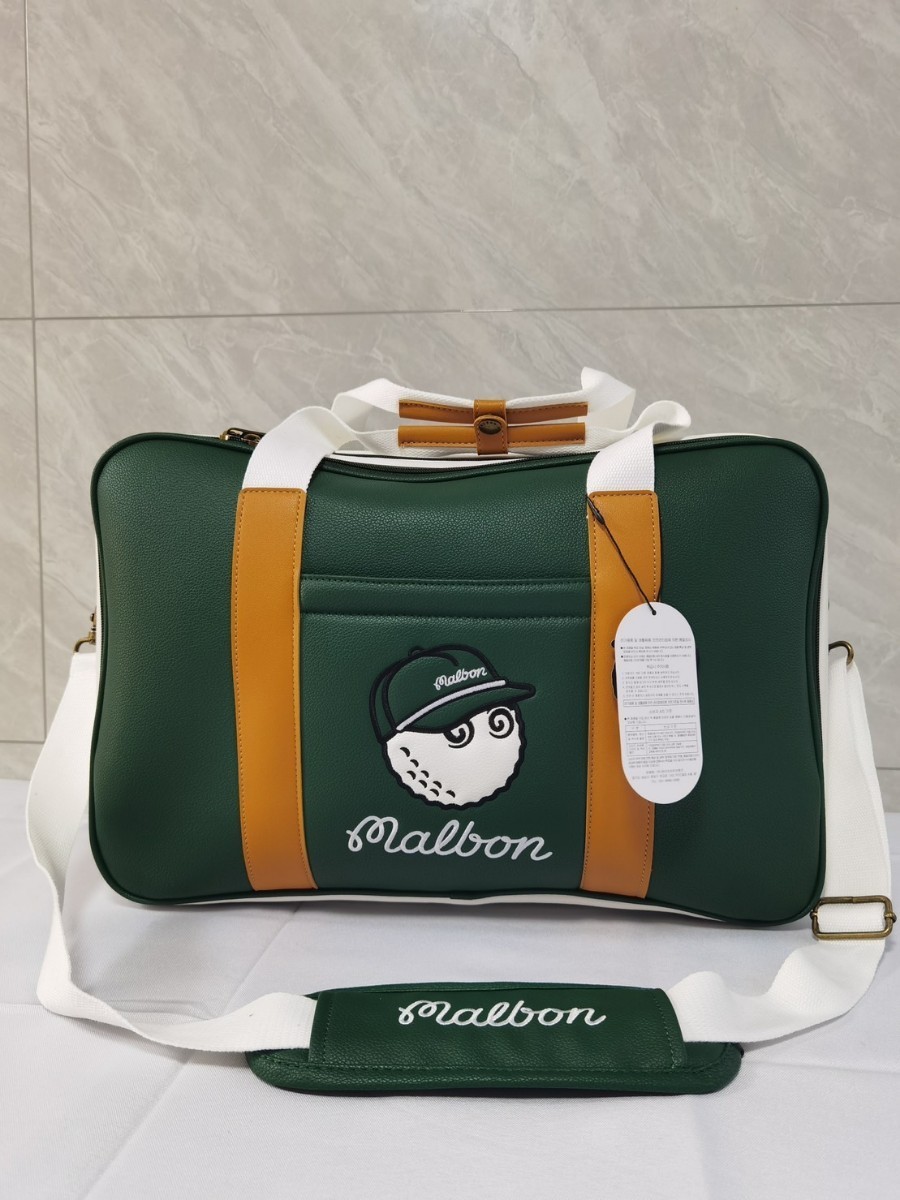 ファッション マルボンゴルフ☆malbon golf☆ボストンバッグ グリーン