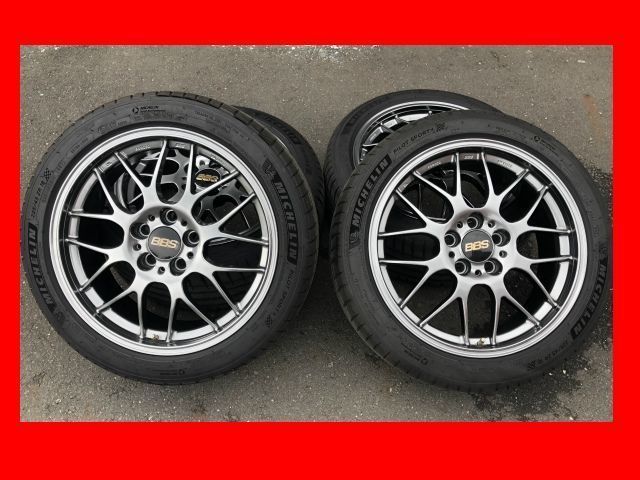 現行品 RG738 鍛造 BBS RG-R RGR 7.5J 18インチ PCD114.3 5H ミシュラン パイロットスポーツ4 225/45ZR18 4本 ホイール_画像1