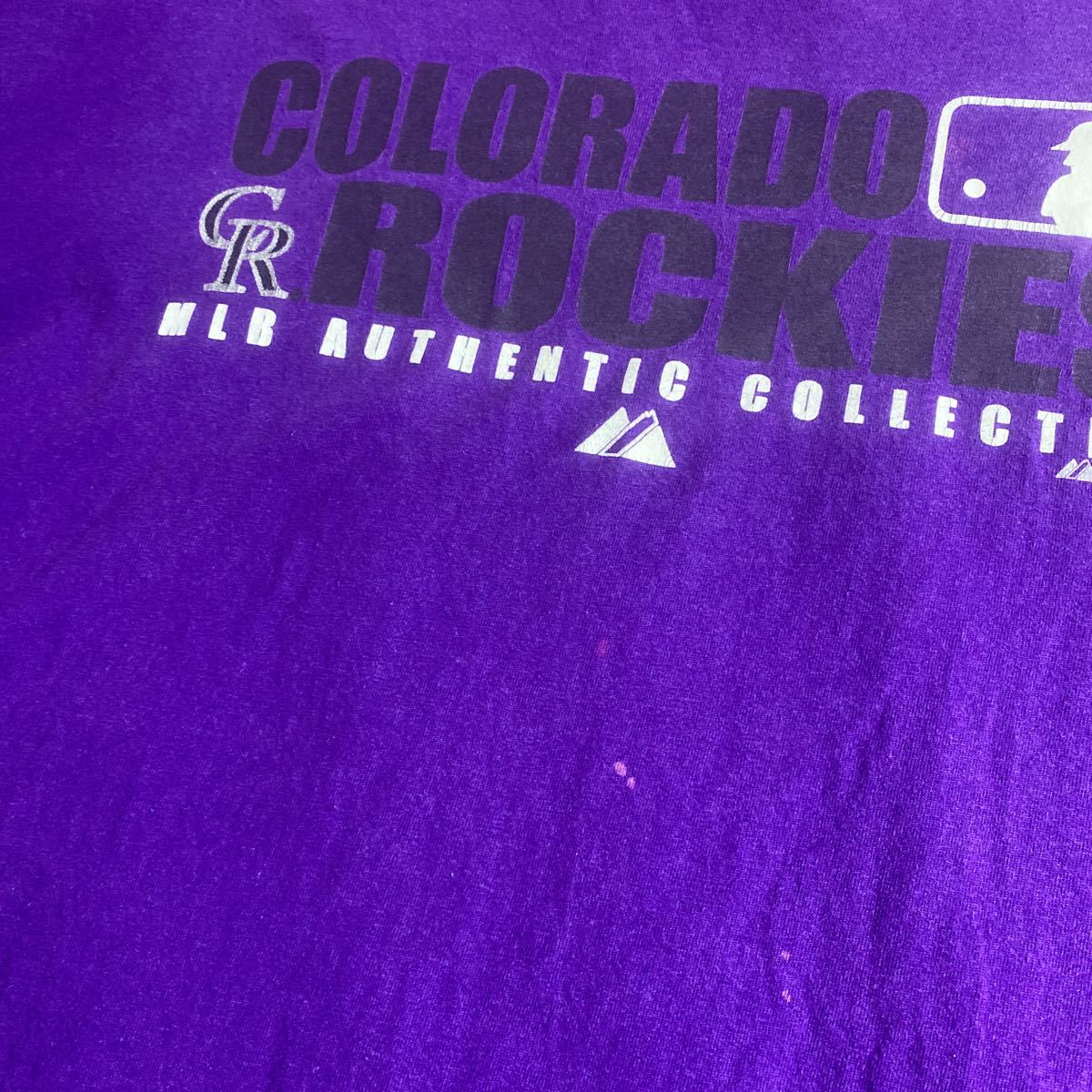 セール 即決1円 ビンテージ Majestic 　COLORADO ROCKIES ロッキーズ セントルイス　Tシャツ　サイズXL　　Authentic_画像5