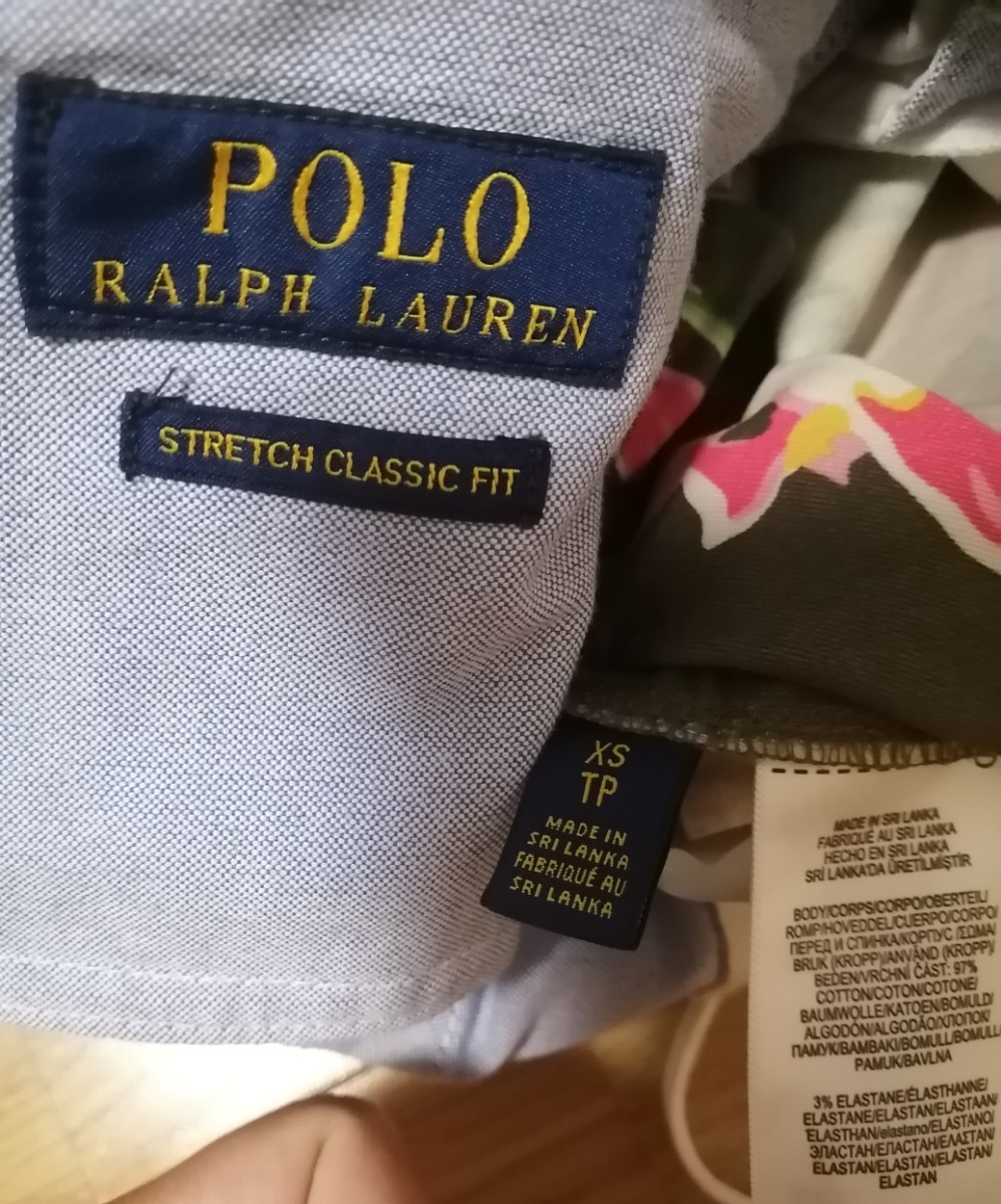 美品　POLO RALPHLAUREN ポロラルフローレン　アロハ柄　チノショーツ　XS オリーブ　ハーフパンツ ショートパンツ OSAGARI