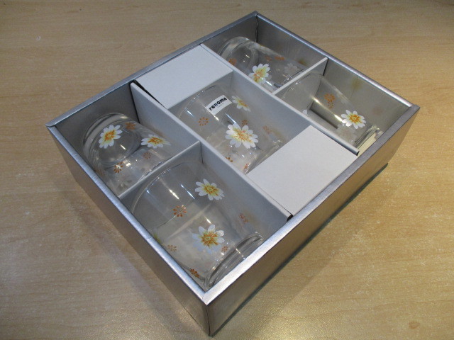 ★renoma PARIS vaisselle レノマ R-8010 タンブラー5個セット ガラス製 コップ 食器 参考上代￥3000- 箱付き used品の画像4