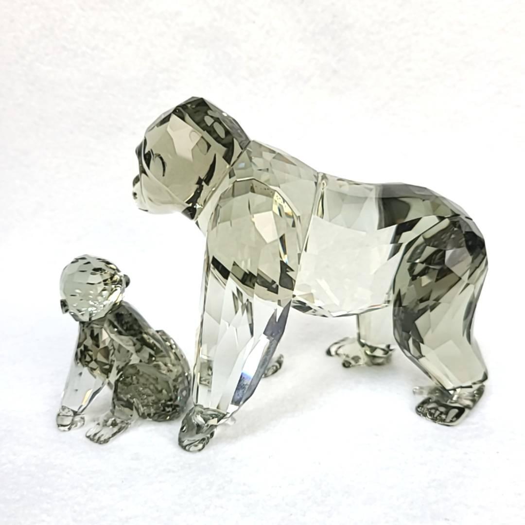 美品 ◆ スワロフスキー SWAROVSKI SCS会員限定 2009年 ゴリラ 親子 952504 箱つき ネームつき