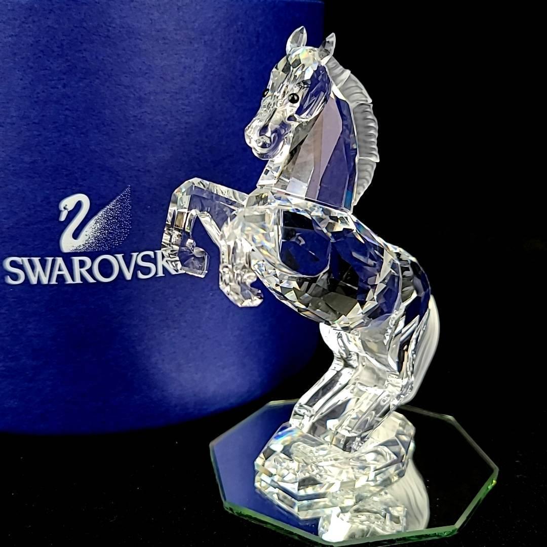 美品 ◆ スワロフスキー SWAROVSKI 馬 ホース ホワイトスタリオン 174958 箱つき ミラーつき