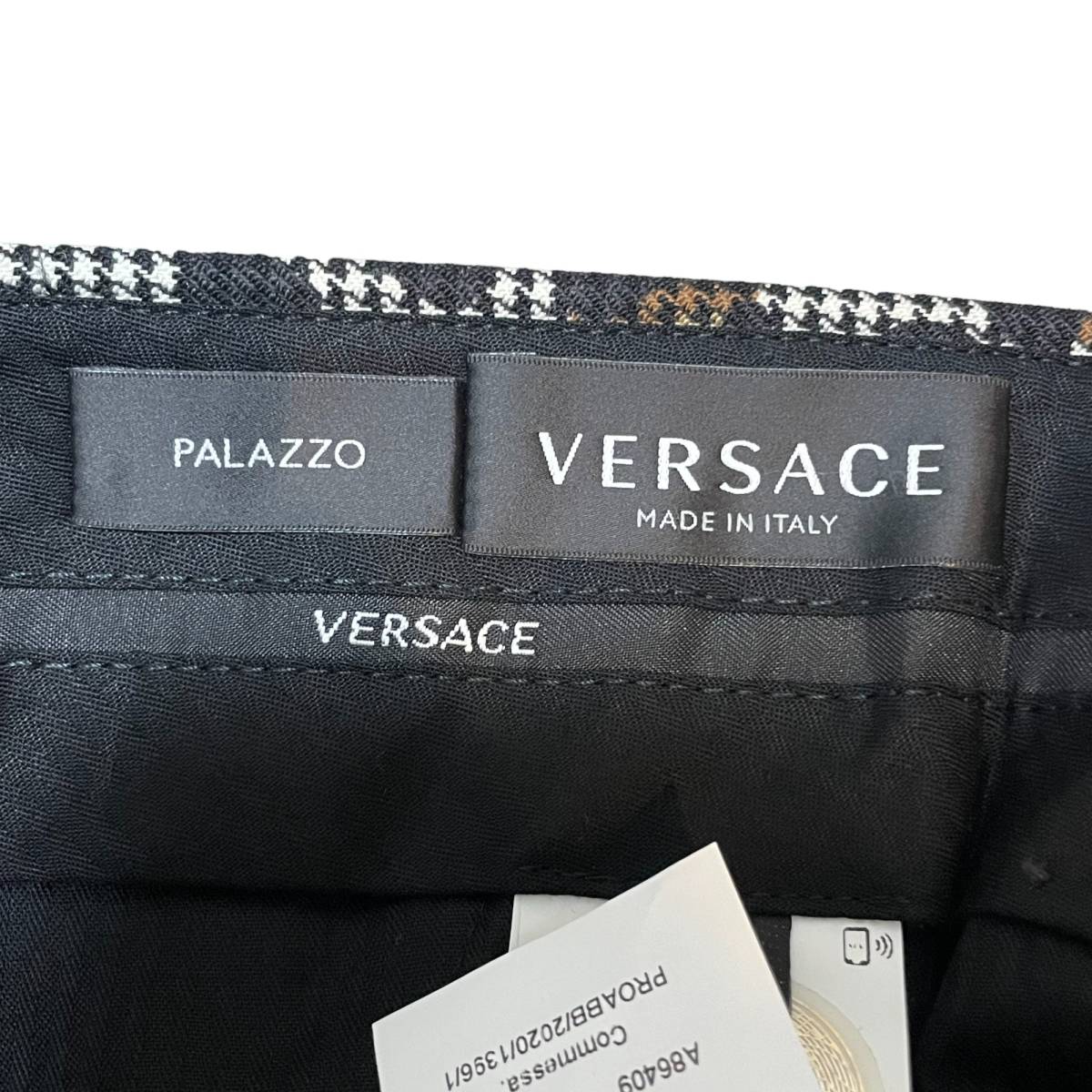 VERSACE ヴェルサーチ【A86409 A235738】レオパード チェック スラックスパンツ 50サイズ