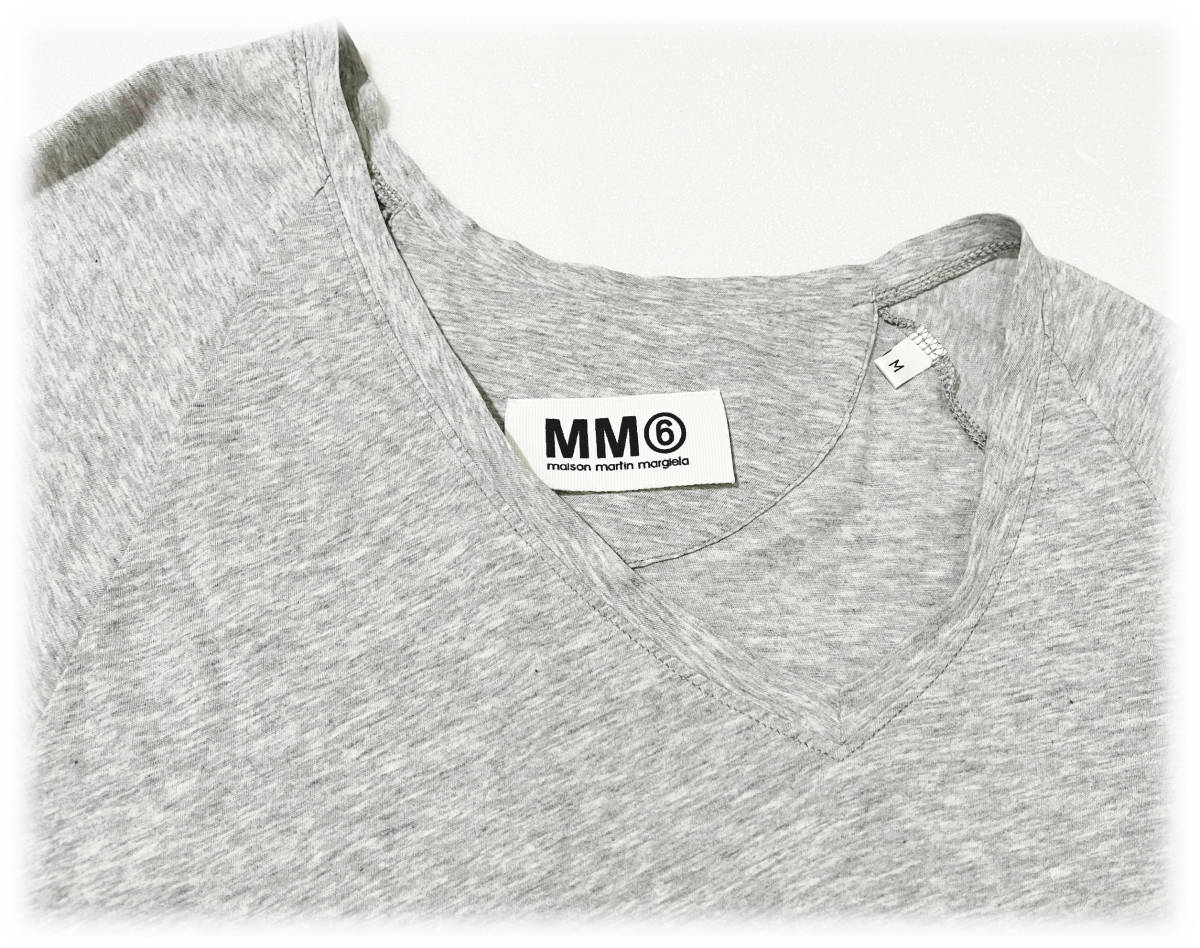 MM6 MaisonMargiela エムエムシックス メゾンマルジェラ 変形カットソー アシンメトリーネック グレー 人気 美品 M 個性的 送料無料 激安