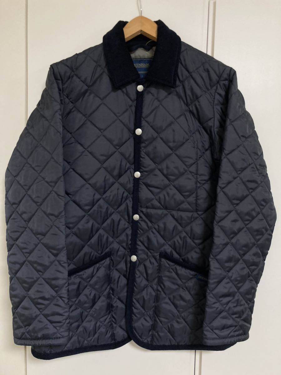 【送料無料】LAVENHAM（ラベンハム）のキルティングジャケット　36サイズ　ネイビー　紺