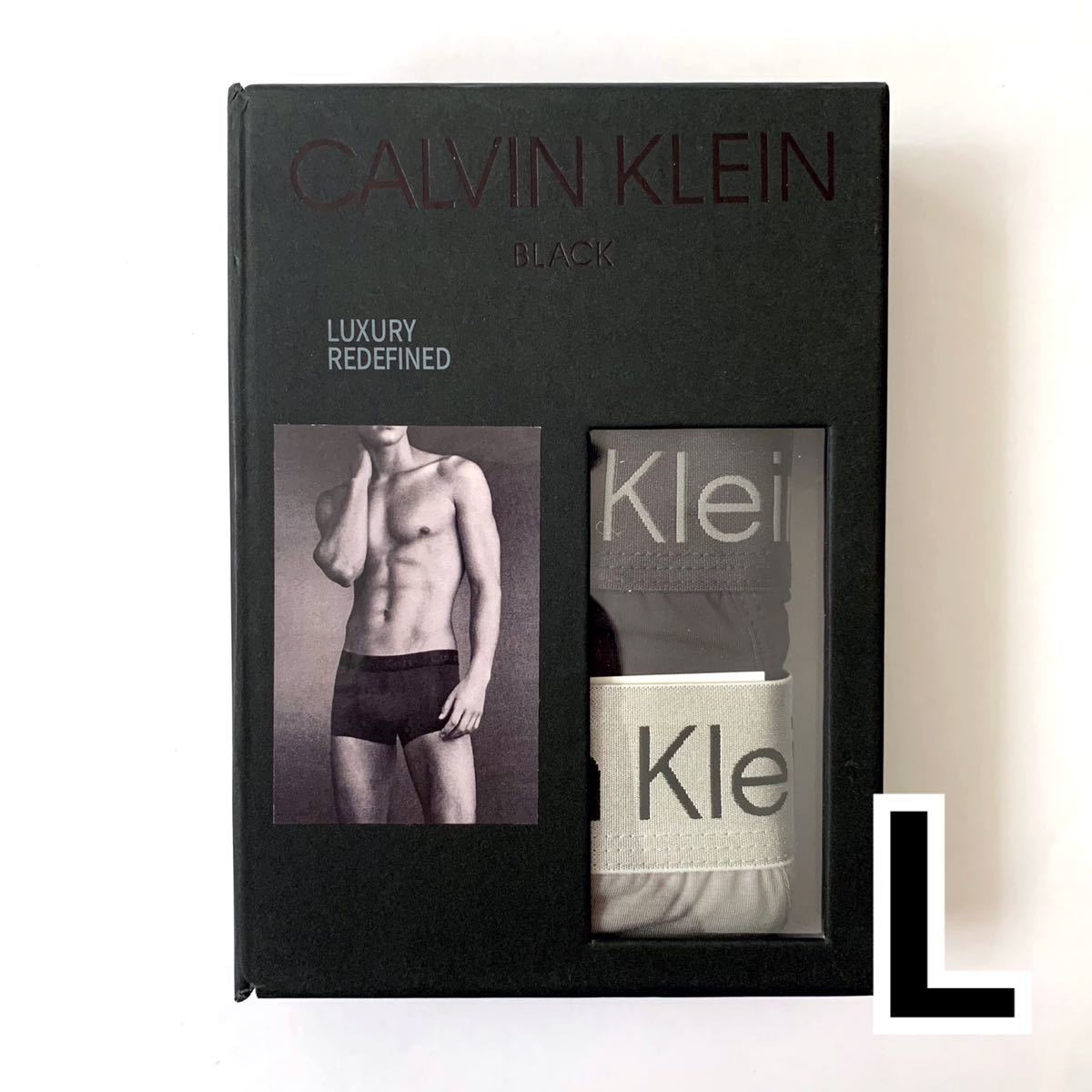 Calvin Klein ボクサーパンツ BLACK Lサイズ 3枚セット ブラック ダークグレー ライトグレー 送料無料 最短発送 カルバンクライン_画像1