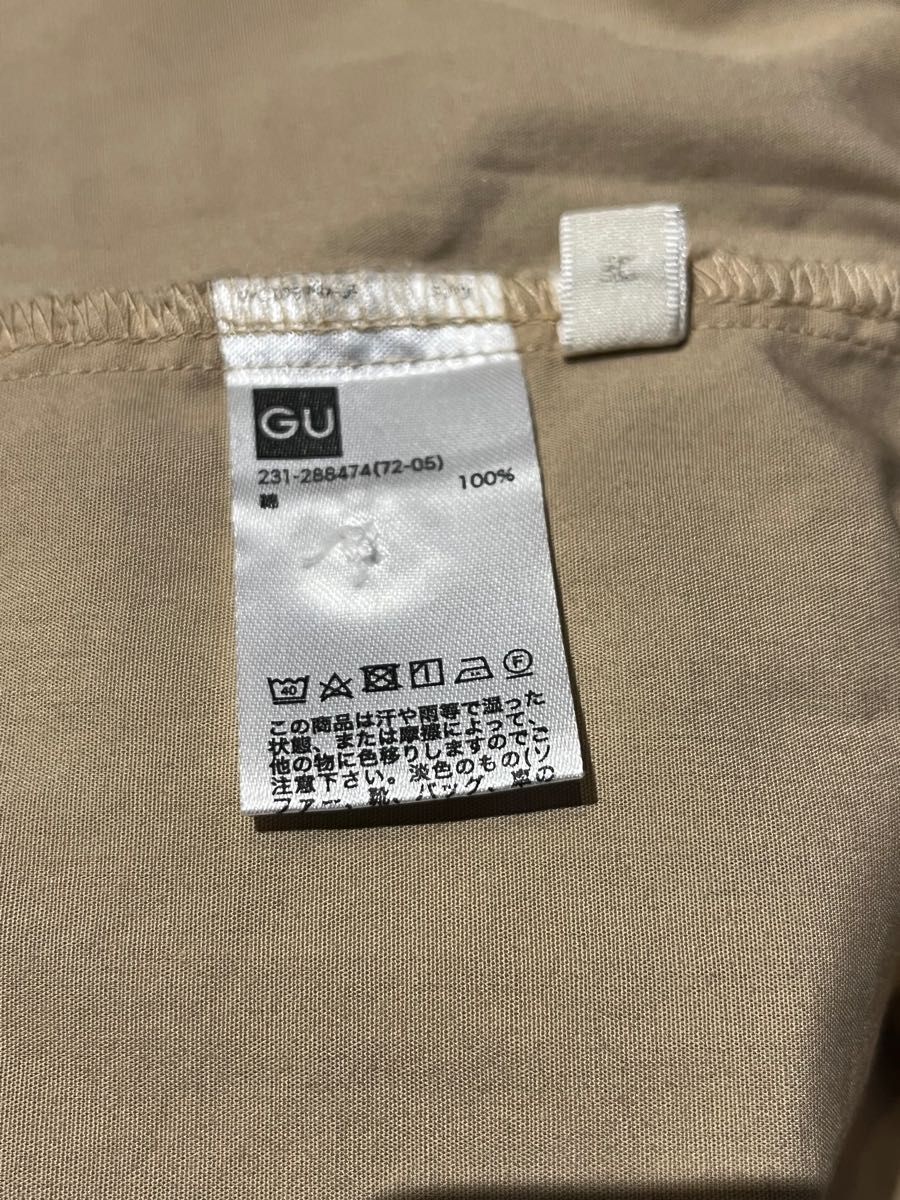 GU  ベージュ七分袖シャツ