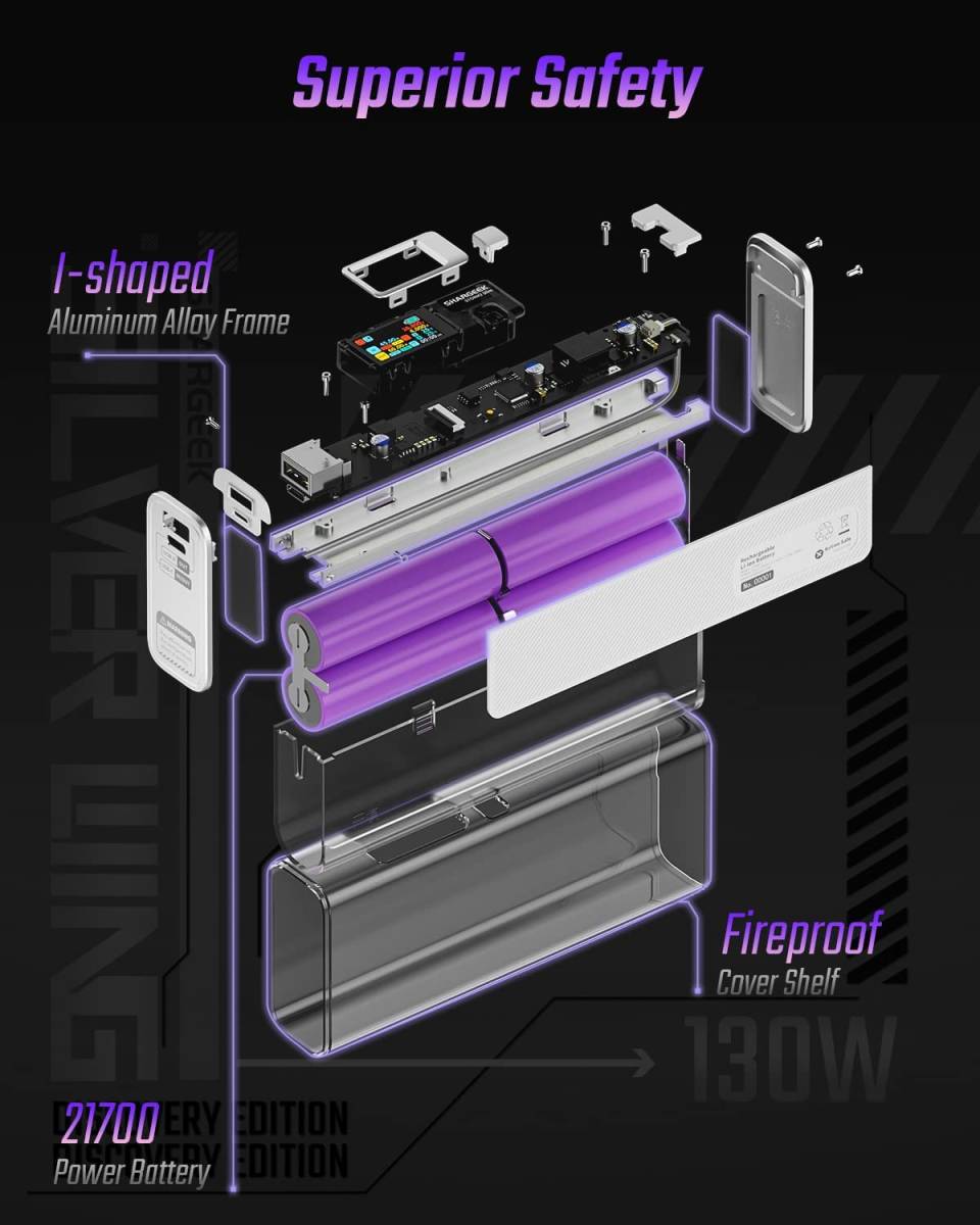 SHARGEEK Storm2 Slim モバイルバッテリー-