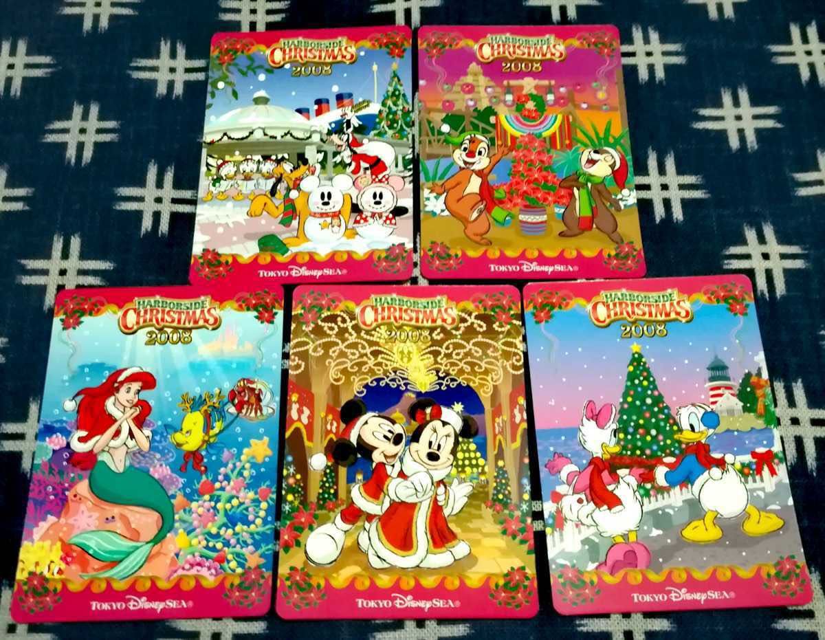 ディズニーシー 2008 クリスマス キャンペーン◆キャラクターカード 全5種類