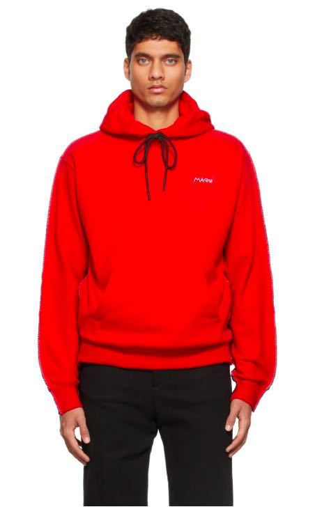 Marni マルニ スウェットパーカー 赤 フーディー パーカー Hooded Sweatshirtの画像9