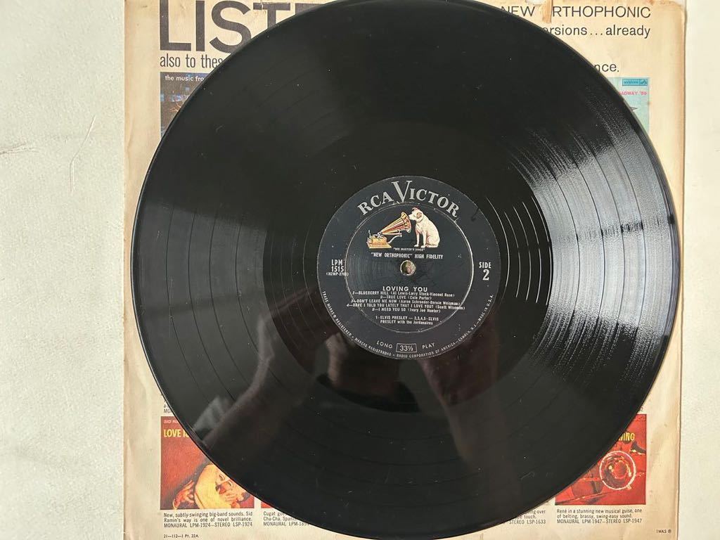 ELVIS PRESLEY / LOVING YOU 1957年US ORIGINAL RCA victor LPM-1515 エルヴィスプレスリー さまよう青春 アメリカオリジナル盤 LP_画像3