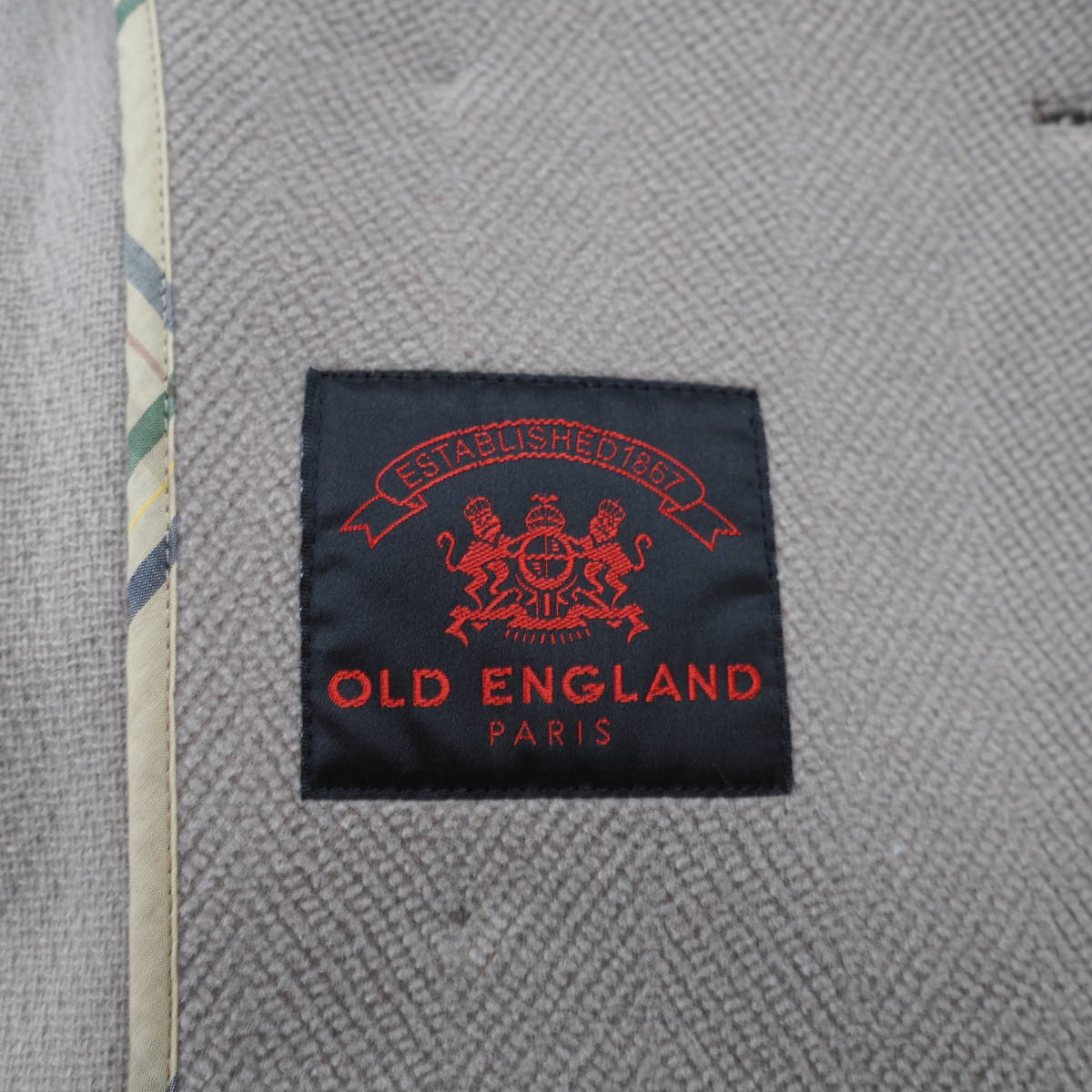 G3571*OLD ENGLAND オールドイングランド☆ダブルブレスト☆ウール☆ショート☆コート☆ピーコート☆グレー☆38☆厳選品_画像5