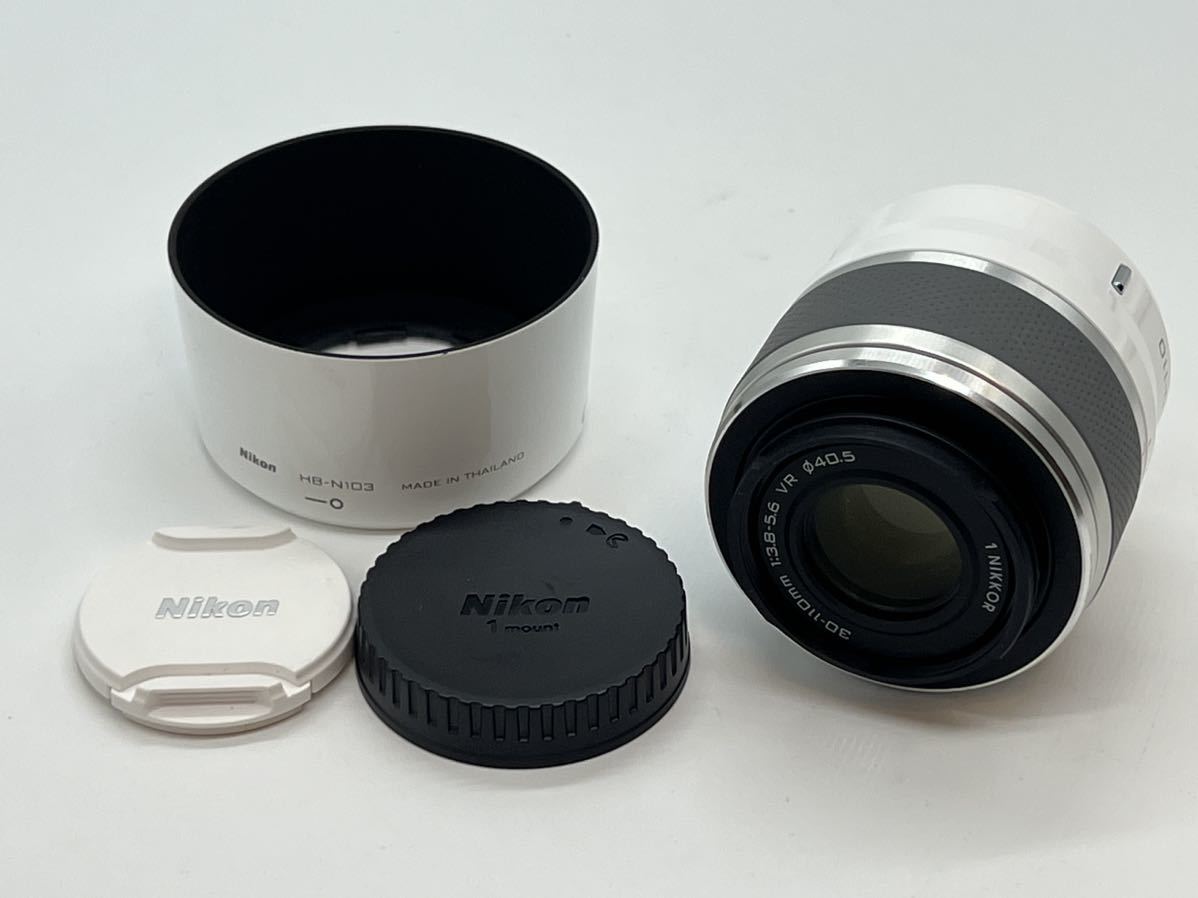 １年保証 美品 Nikon 1 VR 30-110mm F3.8-5.6 ホワイト-