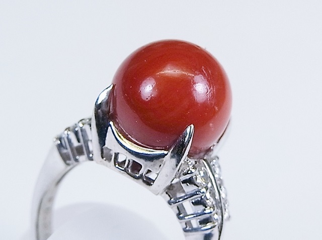  red san .* diamond entering Pt ring [ size 11 number ][ has been finished ]