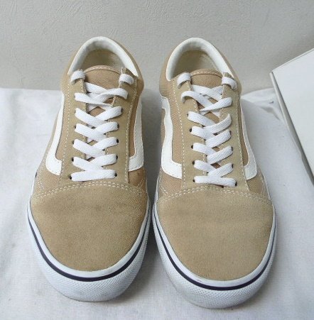 ◆VANS バンズ V36CL CALM オールドスクール OLD SKOOL ULTRA CUSH　スウェード スニーカー ベージュ サイズUS8 26cm_画像2