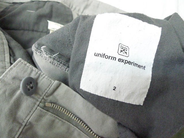 ◆uniform experiment fragment ユニフォームエクスペリメント STUDS CHINO PANT スタッズ 装飾　チノ パンツ 130038 サイズ2 グレー系_画像6