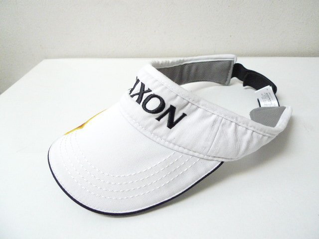 *SRIXON Srixon Logo embroidery sun visor cap white black character beautiful goods 
