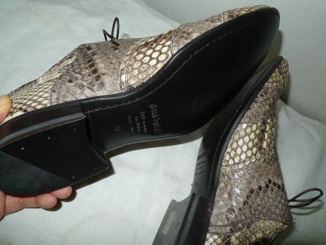 ◆gianni barbato ジャンニバルバート 展示品 新同 希少 パイソン 蛇革 レザー シューズ 靴 サイズ41_画像7