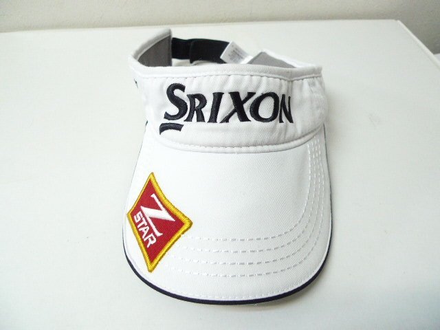*SRIXON Srixon Logo embroidery sun visor cap white black character beautiful goods 