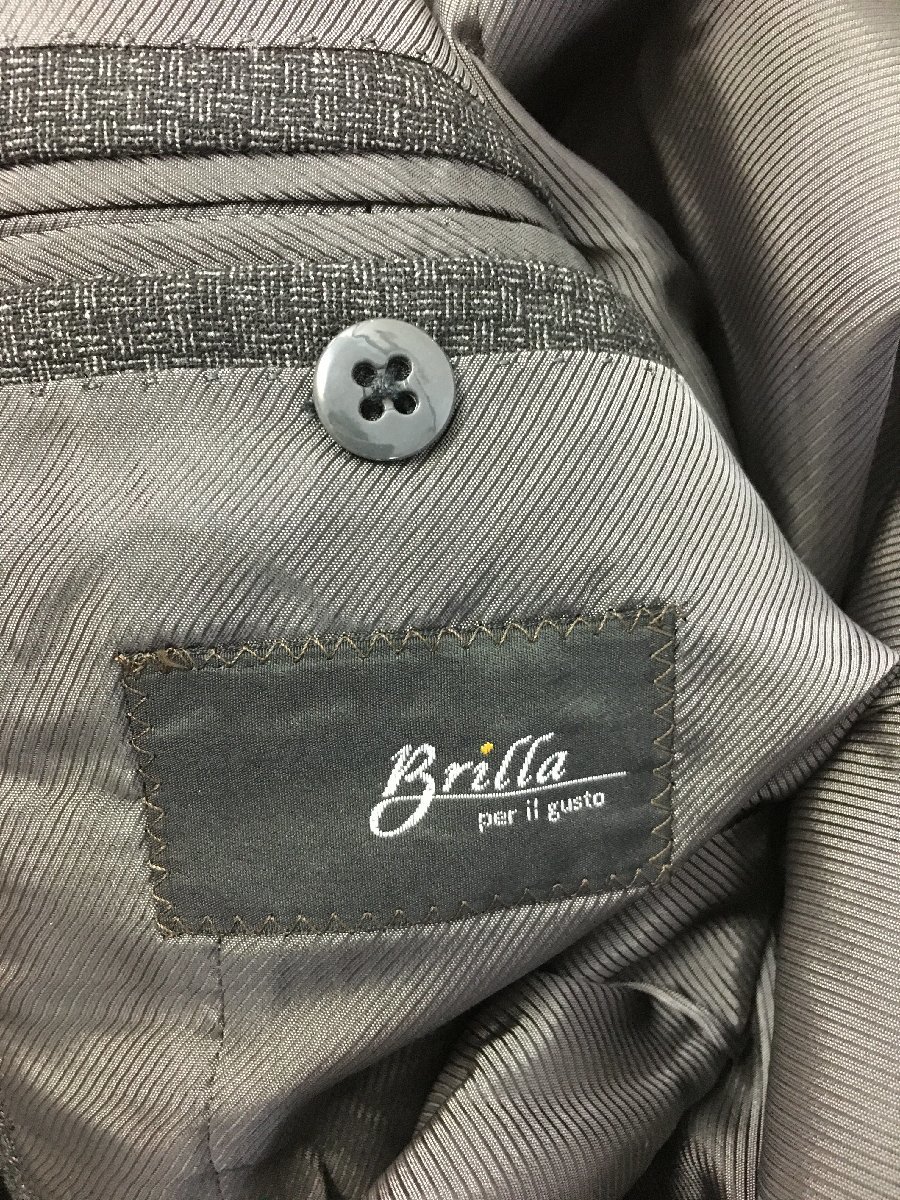 ◆Brilla beams ブリッラ ビームス 19FW ジャガード 3B セットアップ スーツ グレー サイズ44 美　_画像5