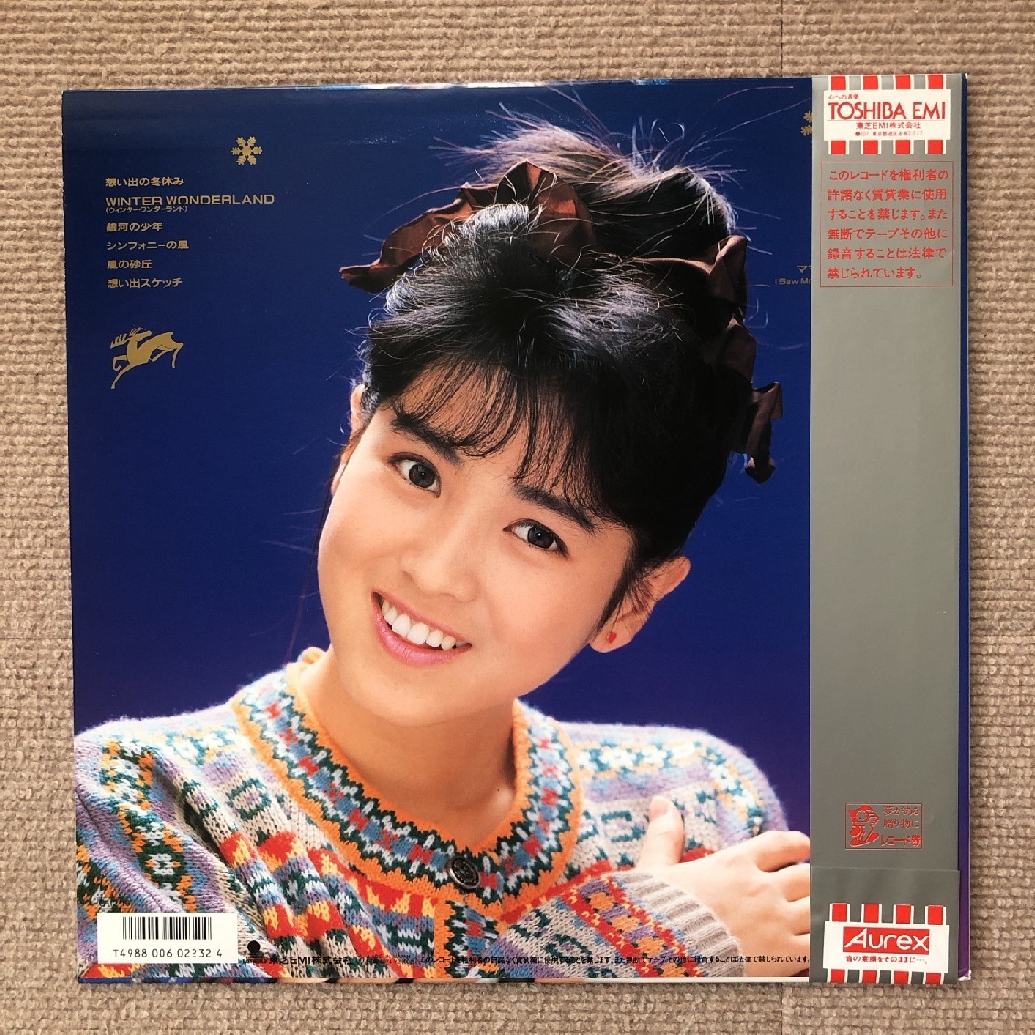 傷なし美盤 美ジャケ ほぼ新品 レア盤 西村知美 Tomomii Nishimura 1987年 LPレコード Winter Wonder Land 帯付 J-Pop 昭和アイドル_画像2