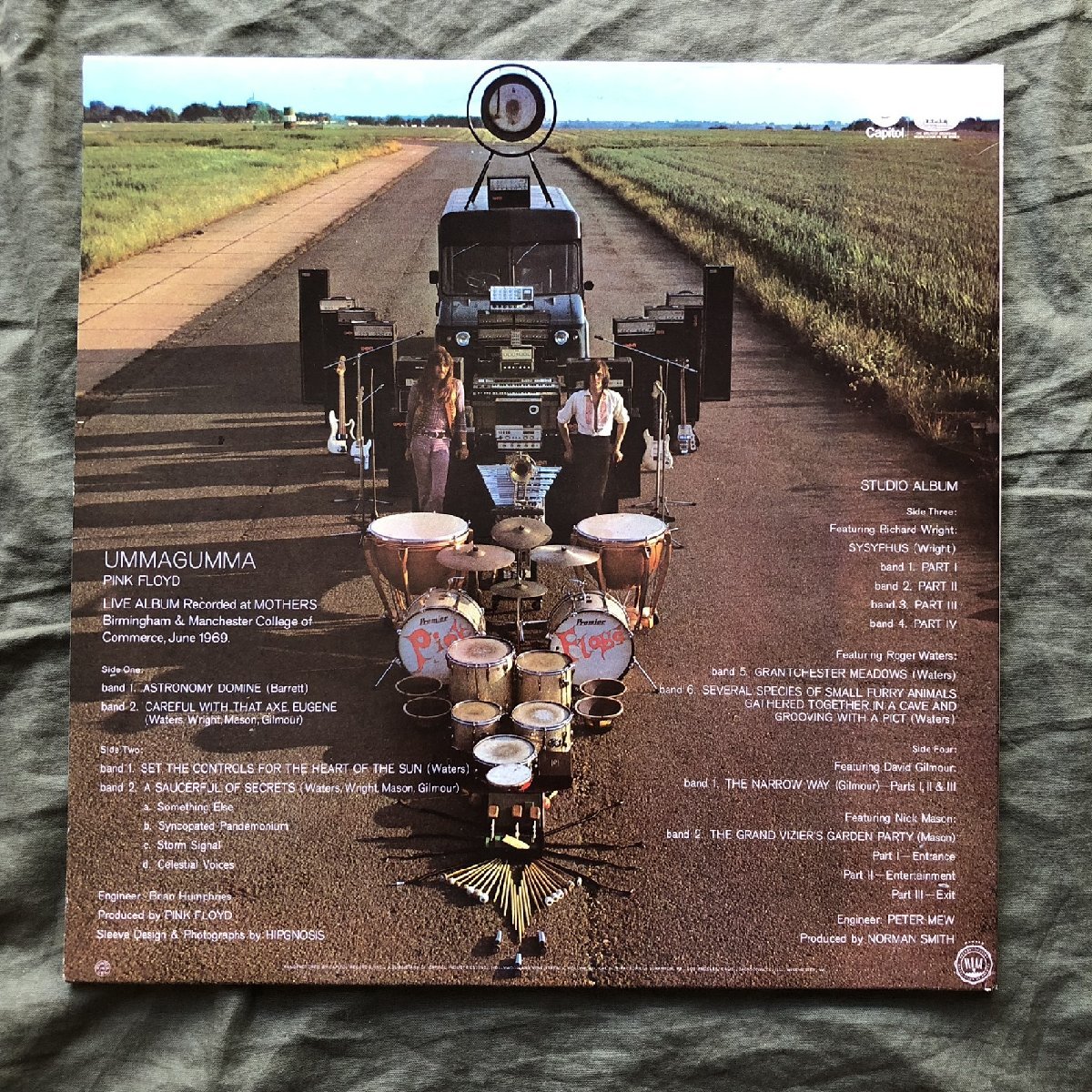 傷なし美盤 良ジャケ 1970-73年 米国盤 ピンク・フロイド Pink Floyd 2枚組LPレコード ウマグマ Ummagumma: Roger Waters_画像2