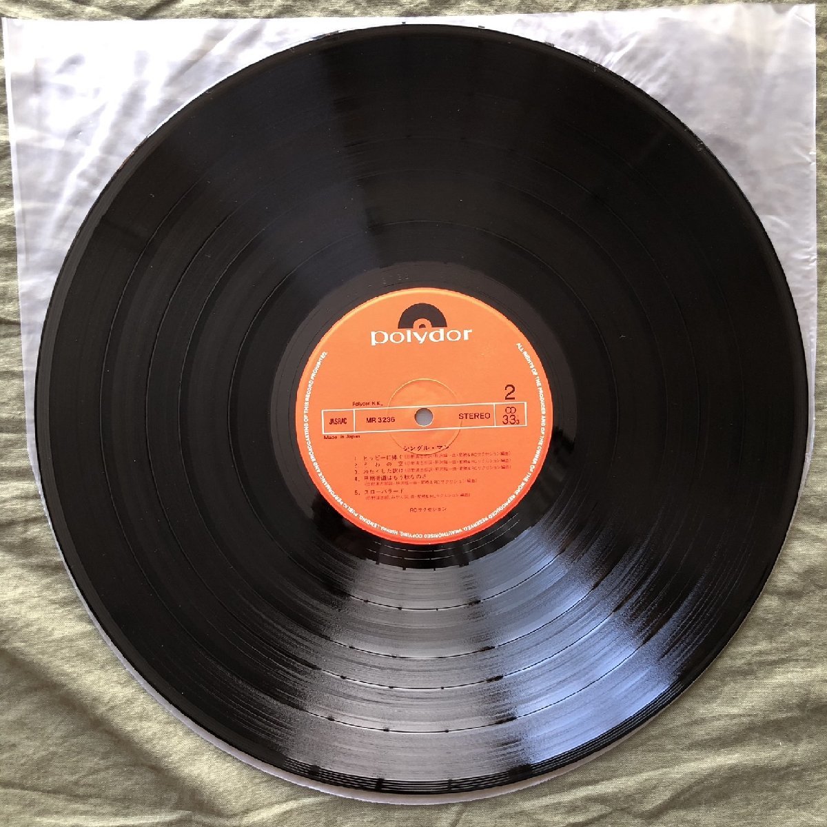 傷なし美盤 1980年 国内盤 RCサクセション RC Succession LPレコード シングル・マン Single Man 名盤 J-Rock 忌野清志郎 スローバラードの画像9