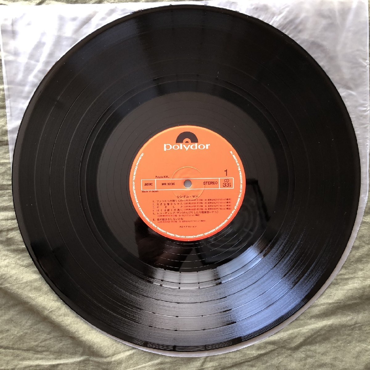 傷なし美盤 1980年 国内盤 RCサクセション RC Succession LPレコード シングル・マン Single Man 名盤 J-Rock 忌野清志郎 スローバラードの画像8