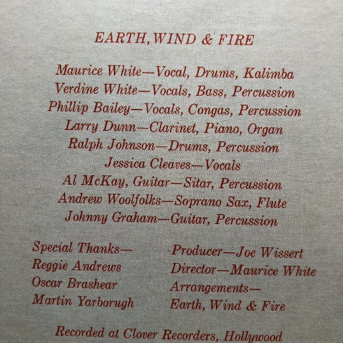 良盤 1973年 米国盤 オリジナルリリース盤 Earth, Wind & Fire LPレコード ブラック・ロック革命 Head To The Sky: Maurice White_画像6