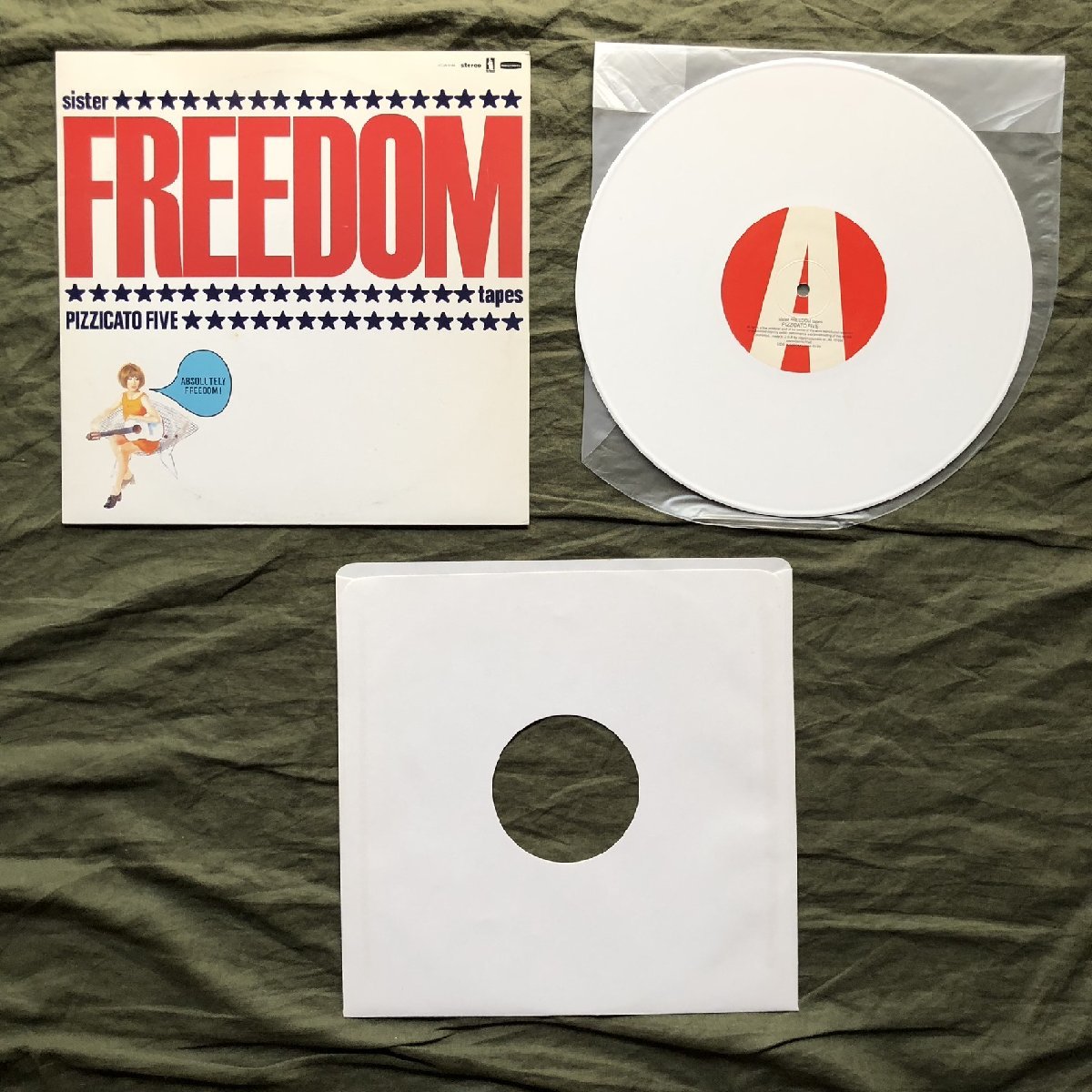 傷なし美盤 美ジャケ 激レア 1996年 ピチカート・ファイヴ Pizzicato Five 10''カラーレコード Sister Freedom Tapes J-Pop 小西康陽_画像2