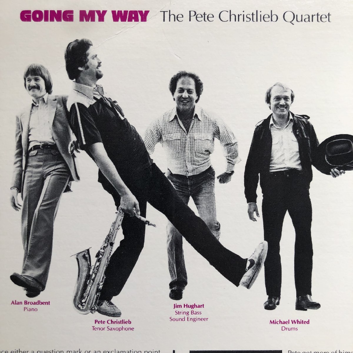 原信夫Collection 美盤 激レア 1982年米国オリジナルリリース盤 ピート・クリストリーブ Pete Christlieb Quartet LPレコード Going My Way_画像6