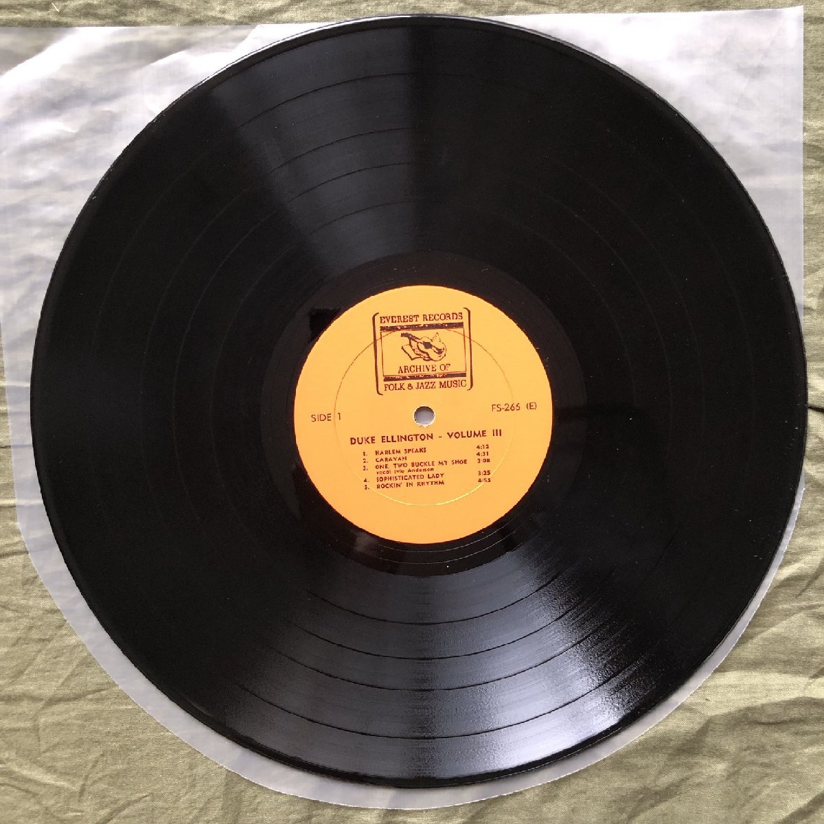 原信夫Collection 美盤 美ジャケ 激レア FS-266 米国盤 デューク・エリントン Duke Ellington LPレコード Volume III: Jazz_画像8