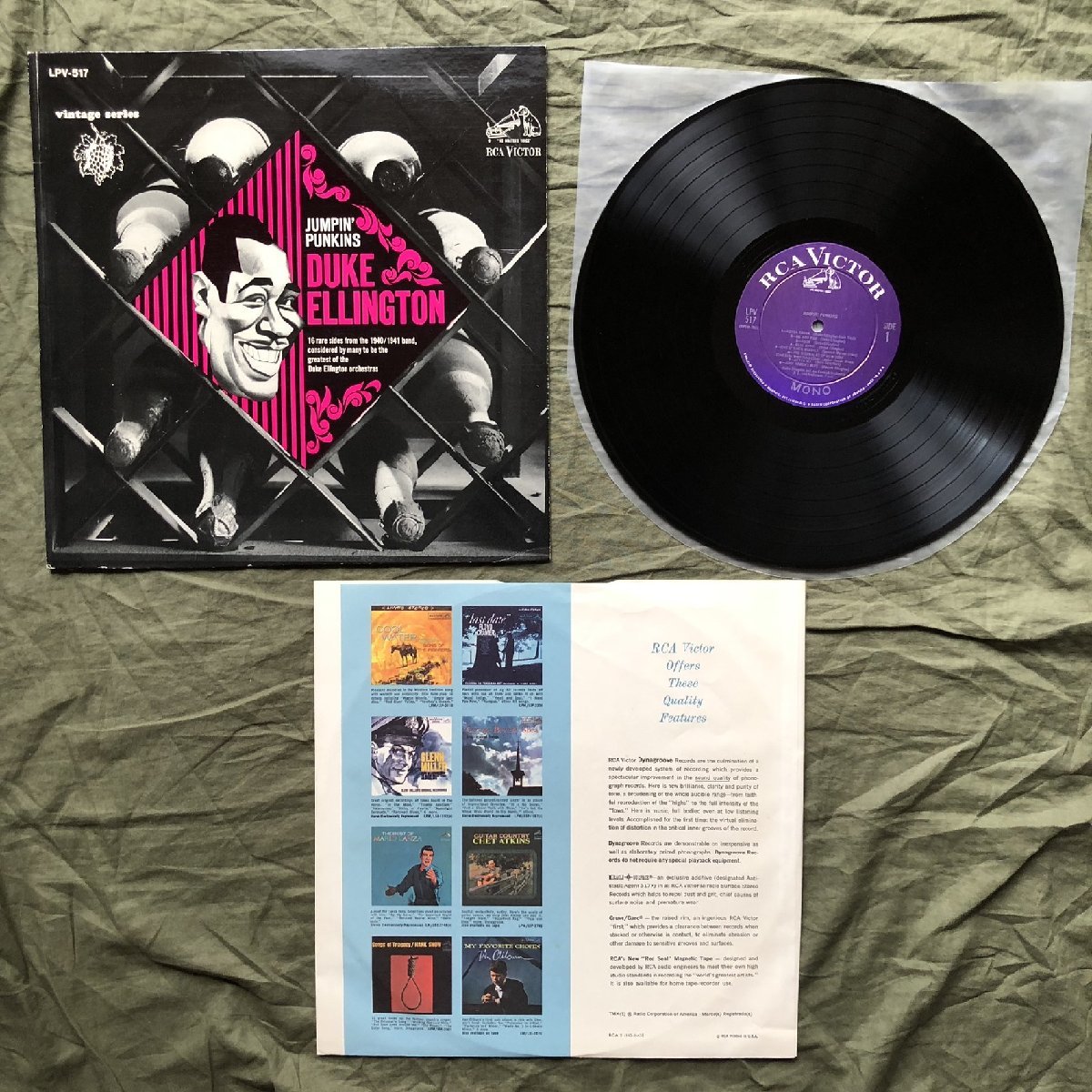 原信夫Collection 美ジャケ レア盤 1965年 米国オリジナルリリース盤 Duke Ellington LPレコード Jumpin' Punkins: Johnny Hodges_画像5